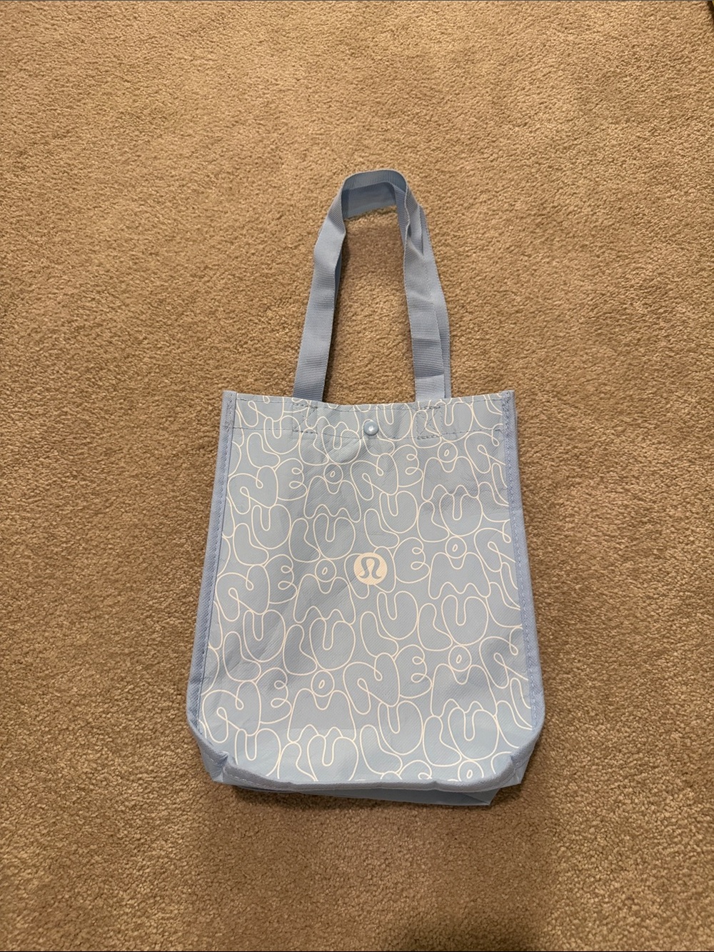 lululemon athletica Light Blue Patterned Tote